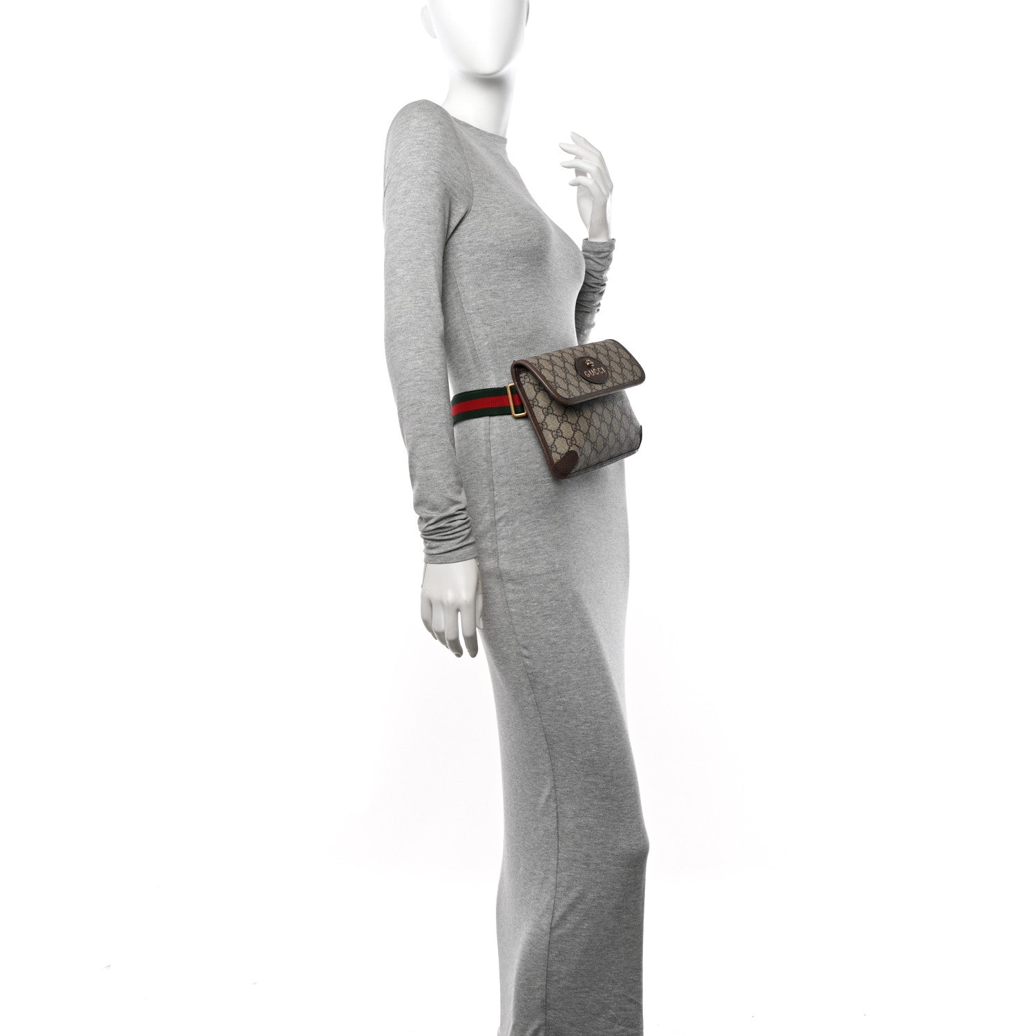 Gucci GG Supreme Monogram Neo Vintage Web Belt Bag Brown 2 of 13