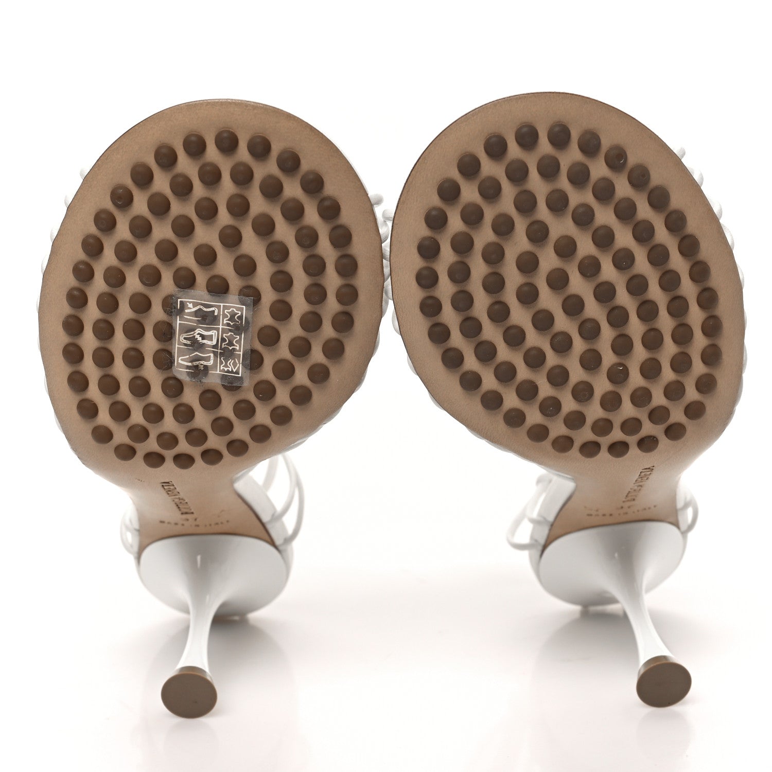 Bottega Veneta Nappa Dot Ankle Tie Sandals 37 White 5 of 8