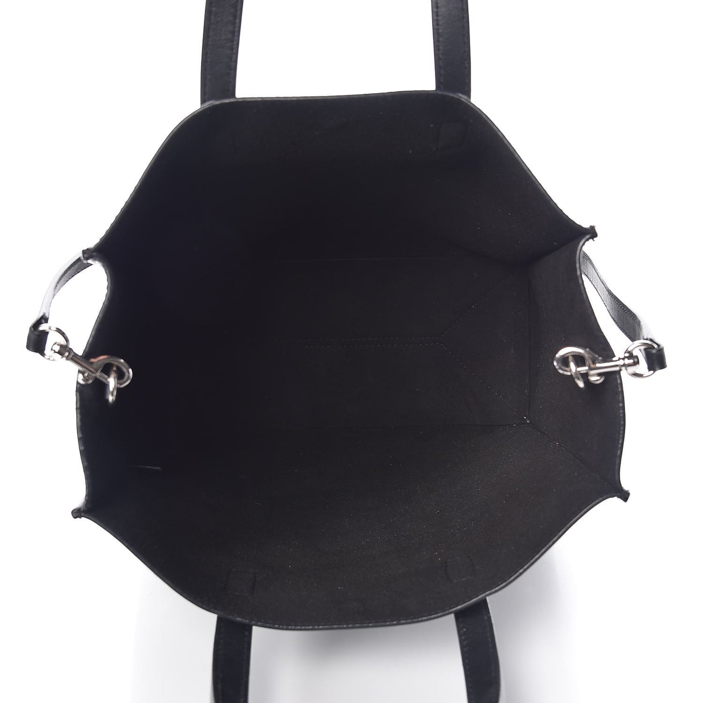 Calfskin Stud Embellished Small Stargate Shopper Tote Black