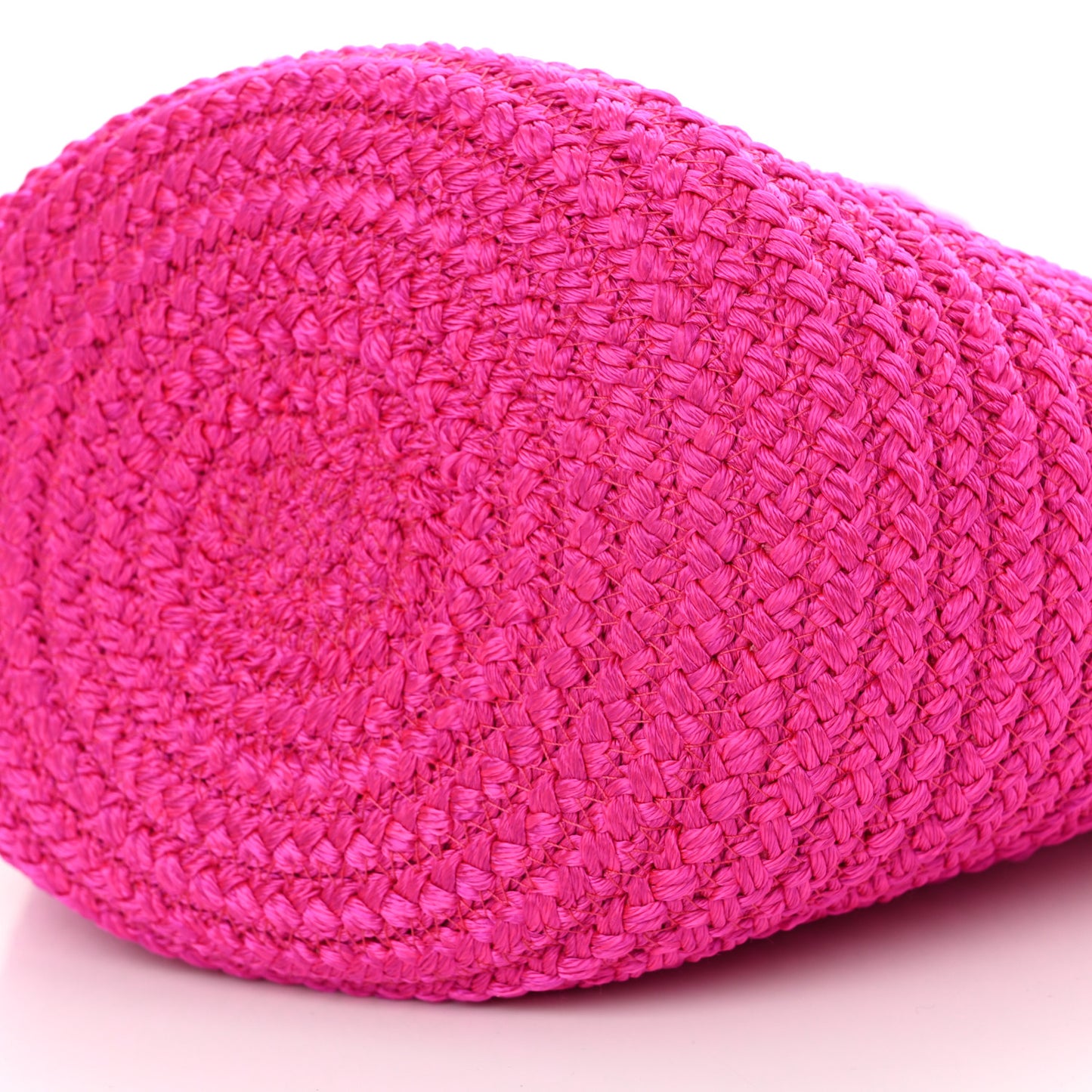 Nylon Lambskin Woven Small Ibiza Basket With Strap Lipstick Pink