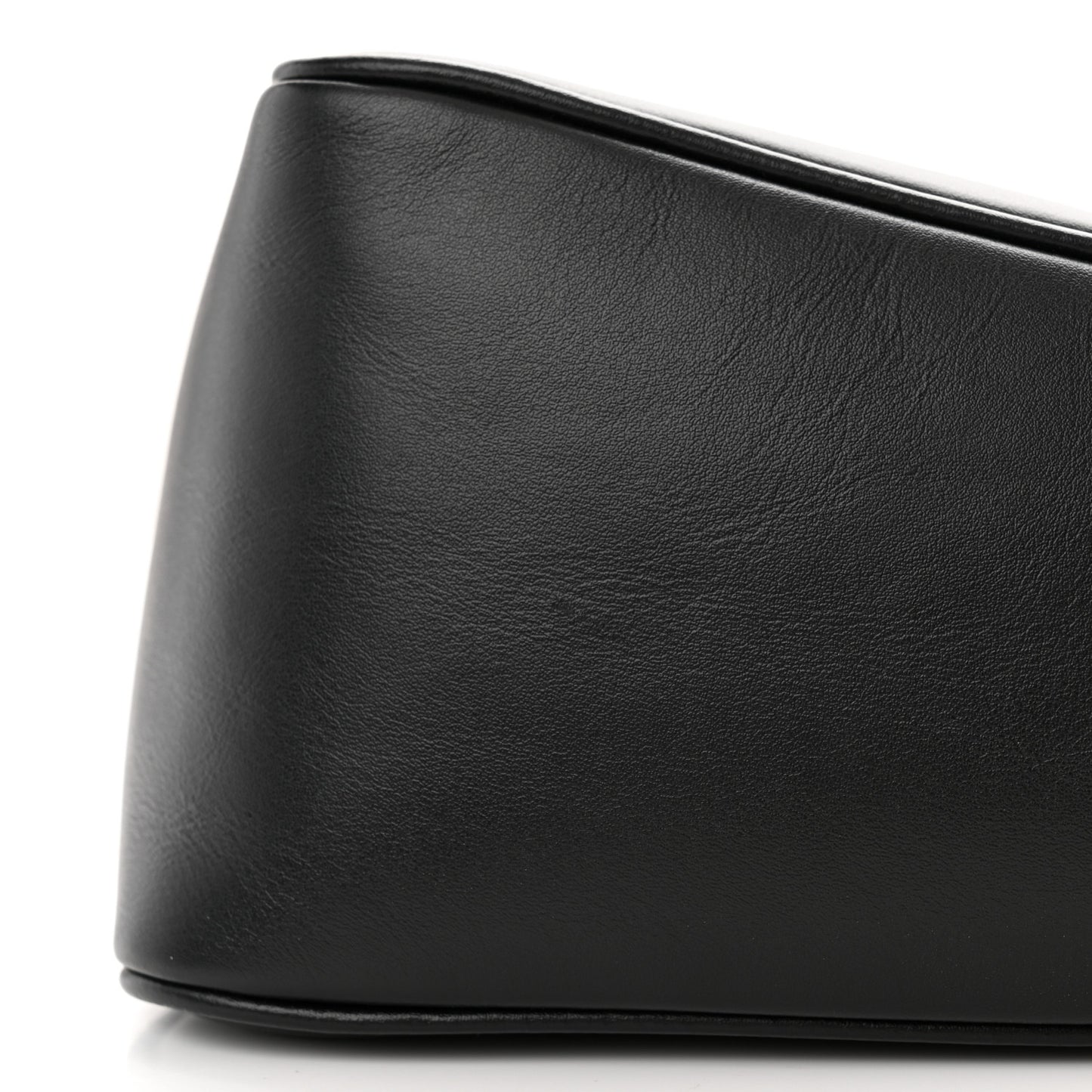 Softy Calfskin Triangle Shoulder Bag Black