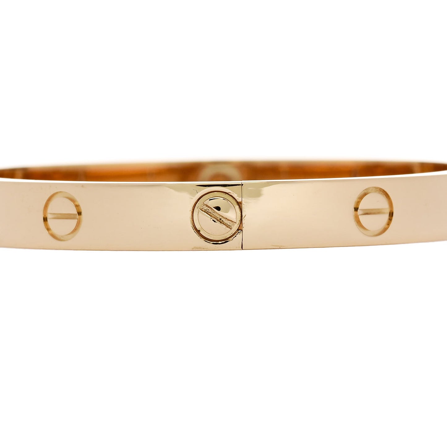 18K Yellow Gold 4 Diamond LOVE Bracelet 17