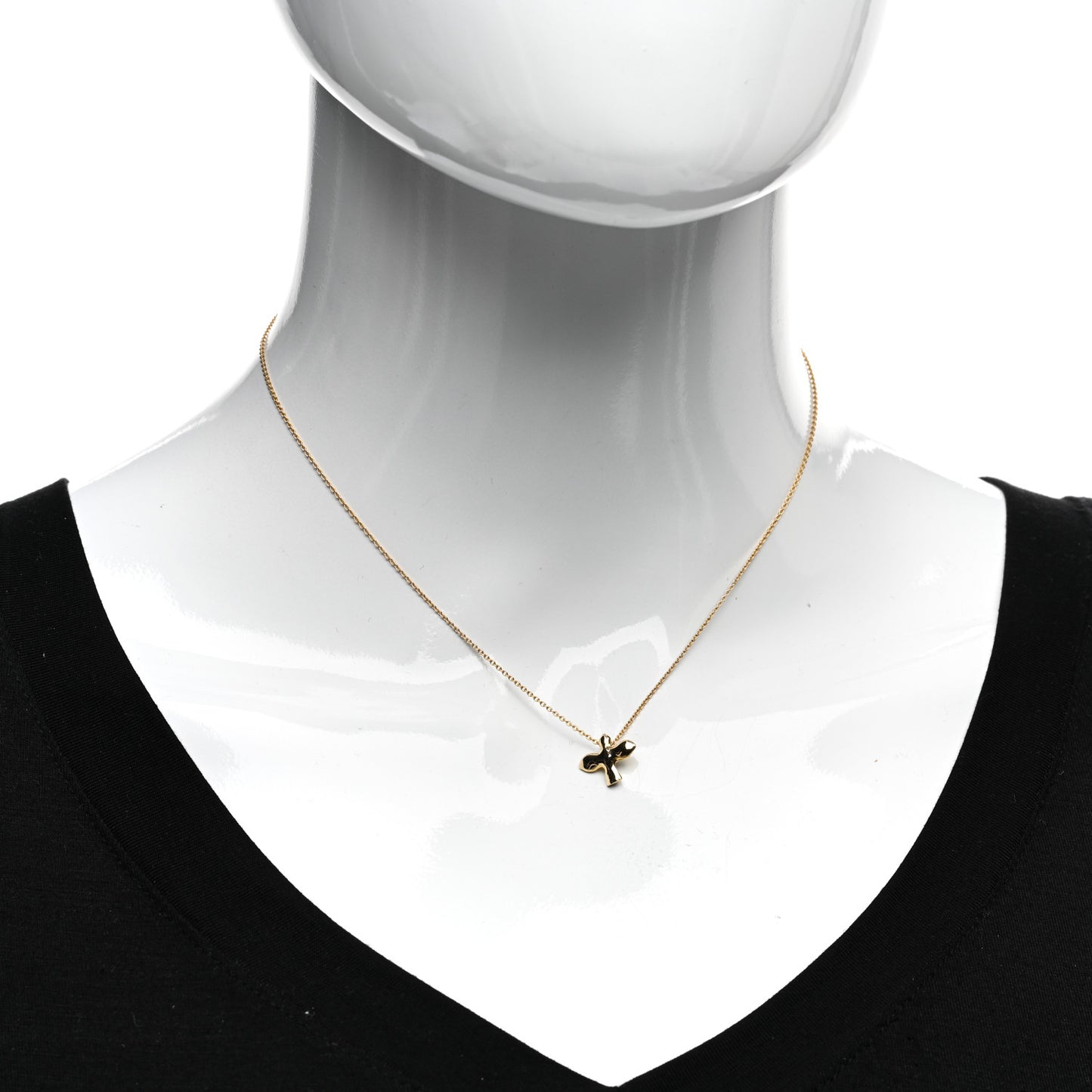 18K Yellow Gold Dove Pendant Necklace
