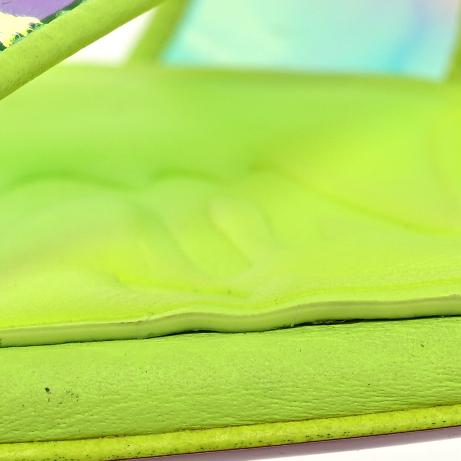 Christian Louboutin PVC Duniss 100 Sandals 38 Fluo Yellow 10 of 14