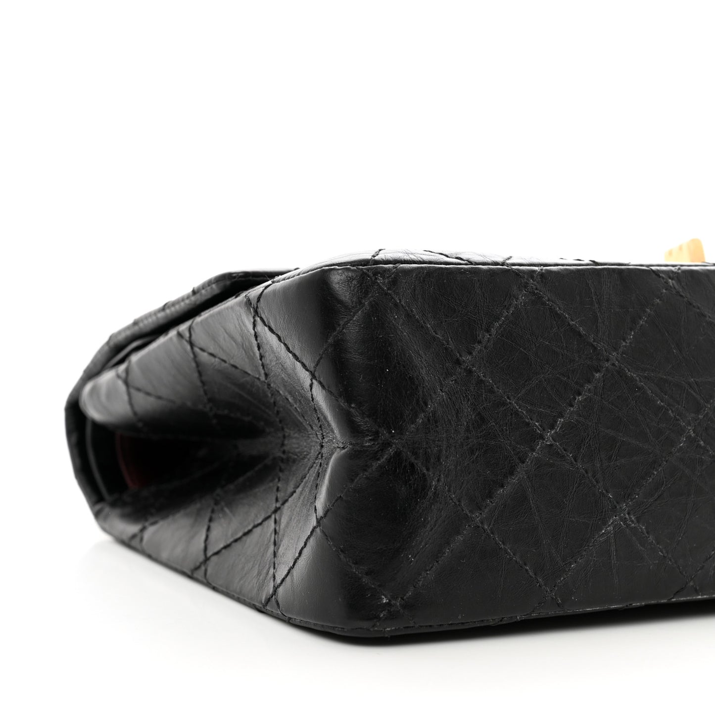 Aged Calfskin Quilted 2.55 Reissue 226 Flap Black