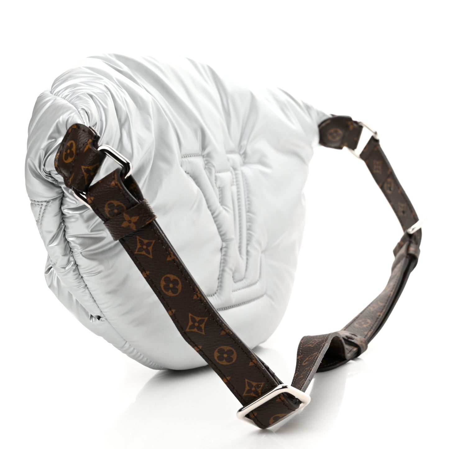 Econyl Monogram Pillow BumBag Silver