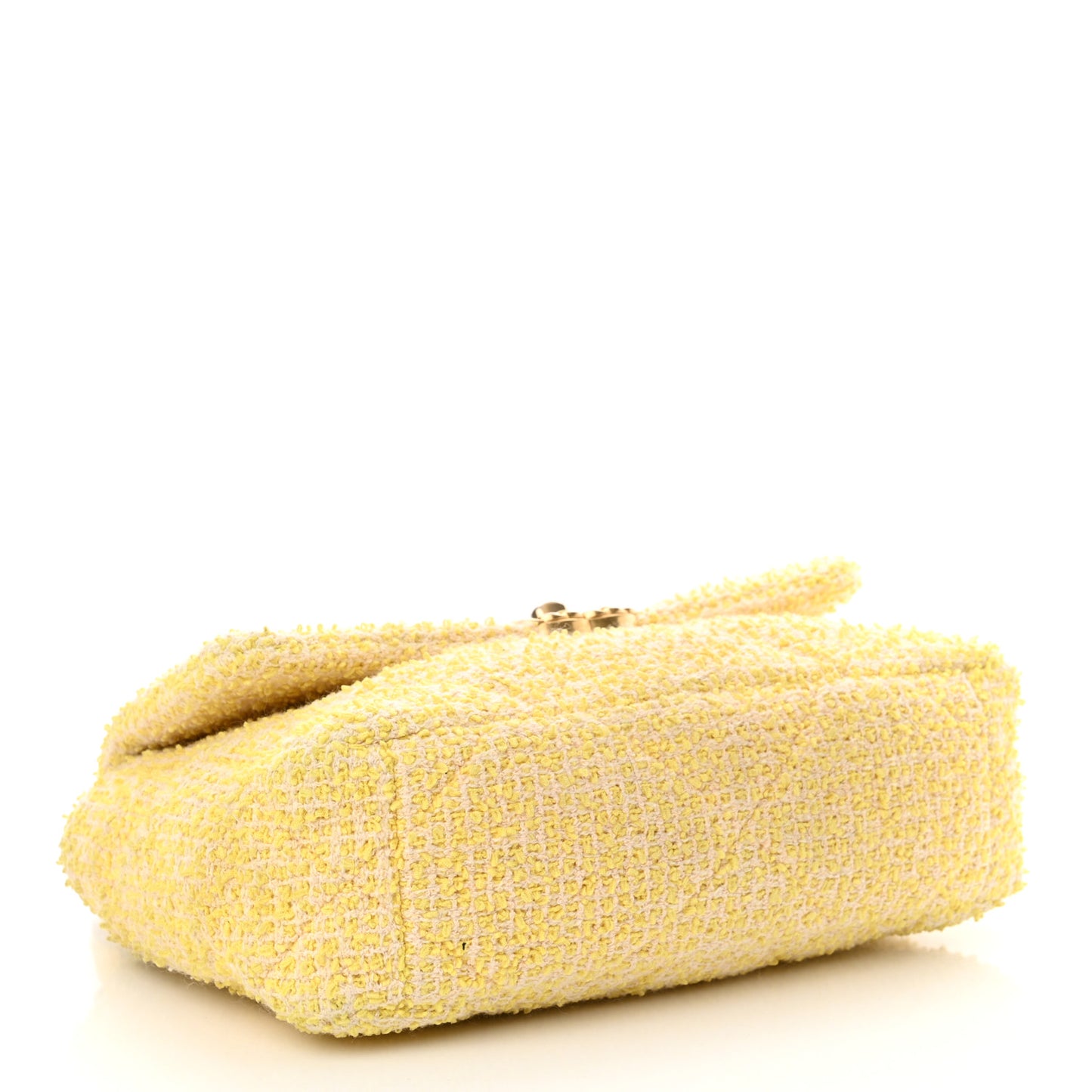 Tweed Quilted Medium Chanel 19 Flap Yellow