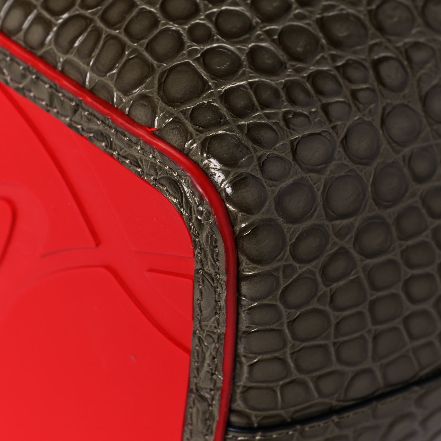 Christian Louboutin Crocodile Embossed Calfskin Spiked Small Cabarock Shopper Tote Silex 11 of 12