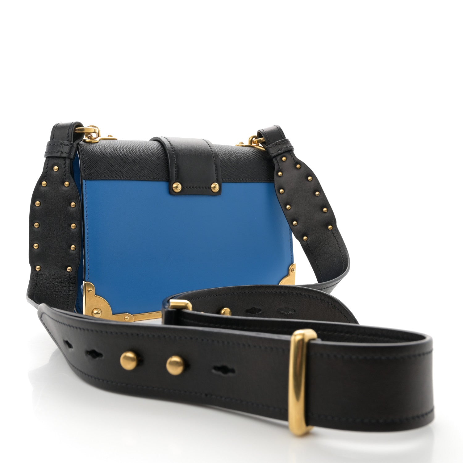 Prada City Calf Saffiano Cahier Bag Marea Black 3 of 11