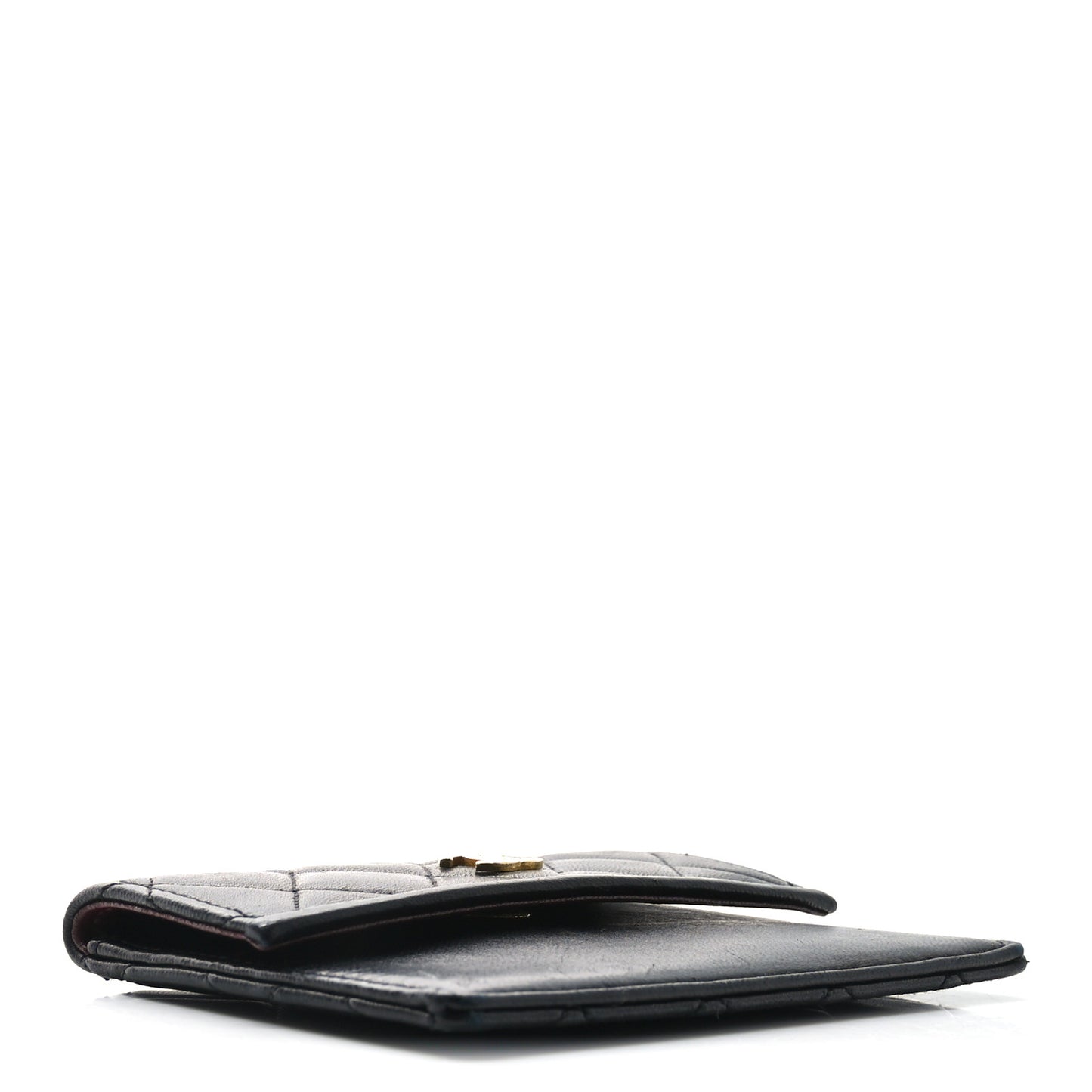 Lambskin Quilted Coin Purse Black