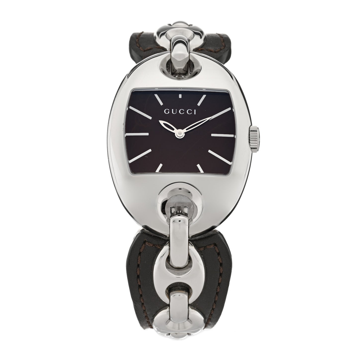 Stainless Steel Calfskin 32mm Marina Quartz Watch Brown