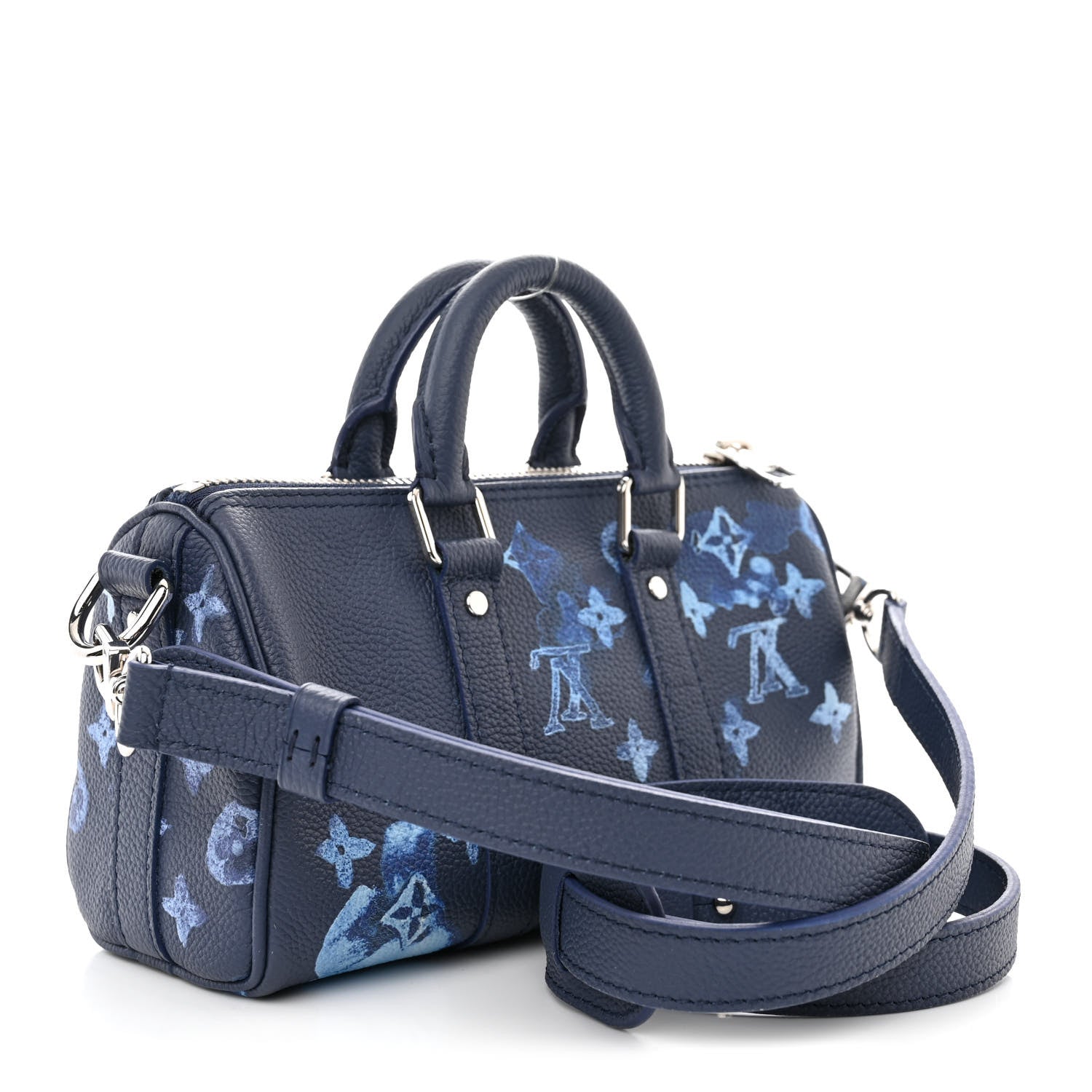 Louis Vuitton Monogram Ink Watercolor Keepall XS Blue 3 of 9