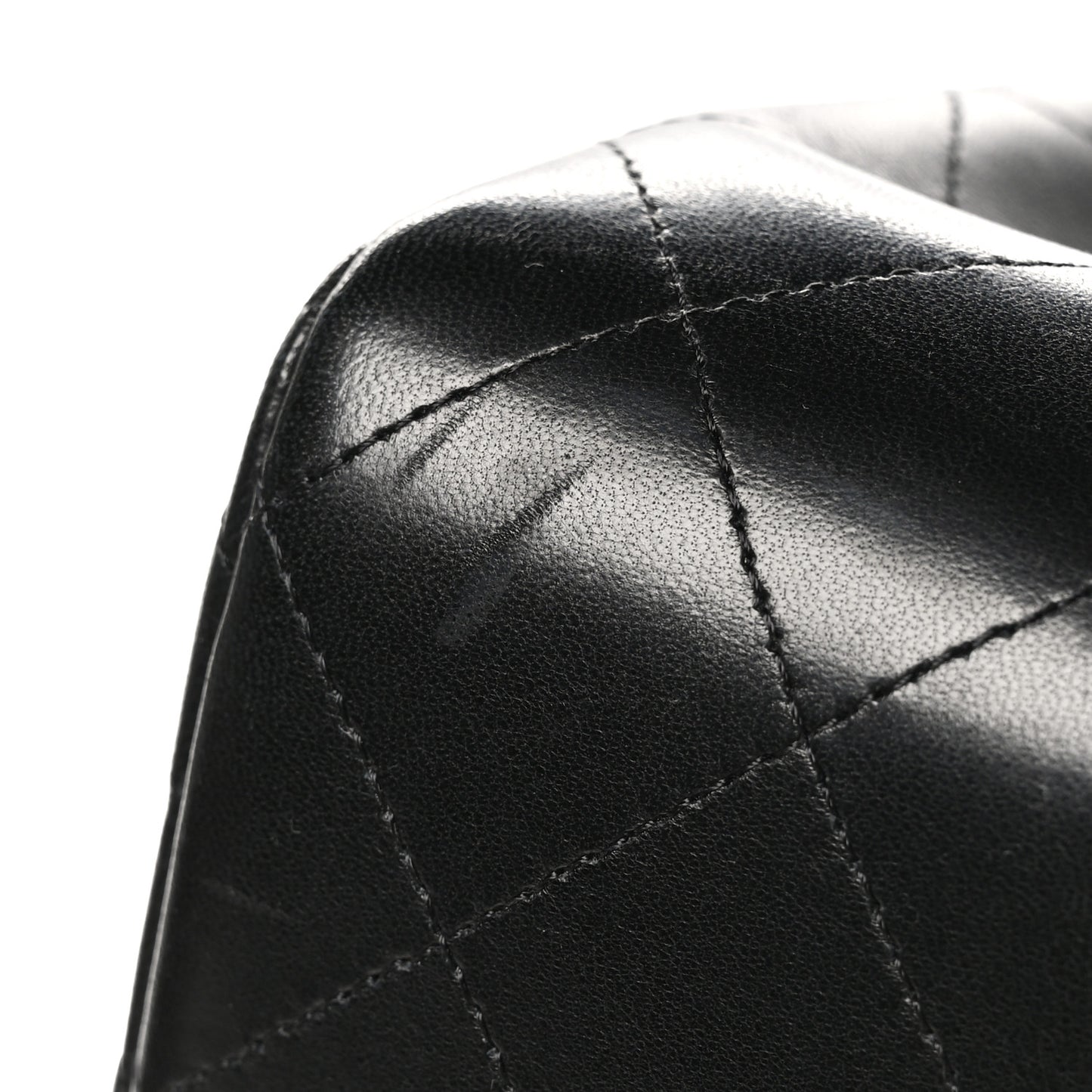 Lambskin Quilted Jumbo Double Flap Black