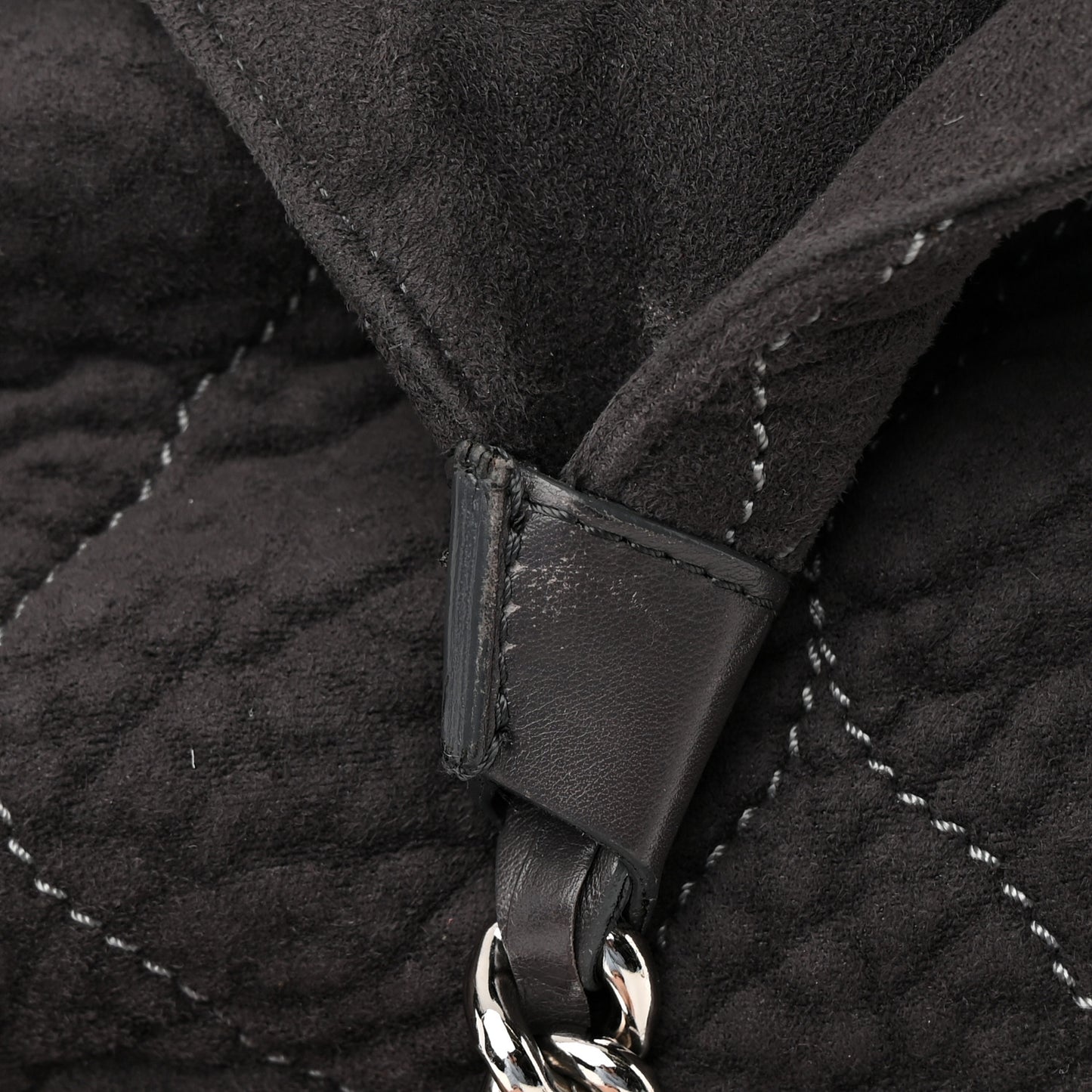 Microsuede Quilted Rodeo Drive Hobo Black