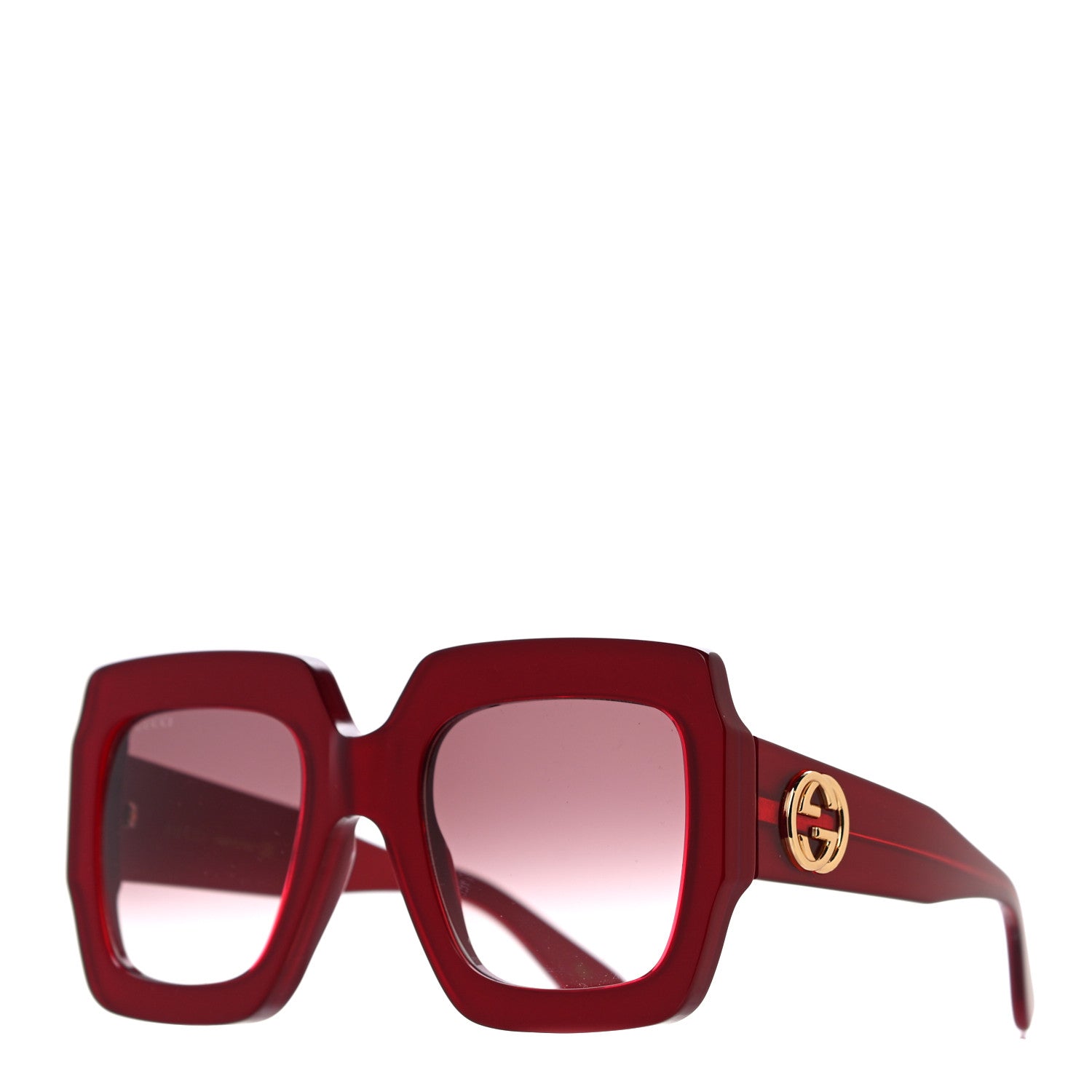 Gucci Square Web Frame GG0178S Sunglasses Red 1 of 7