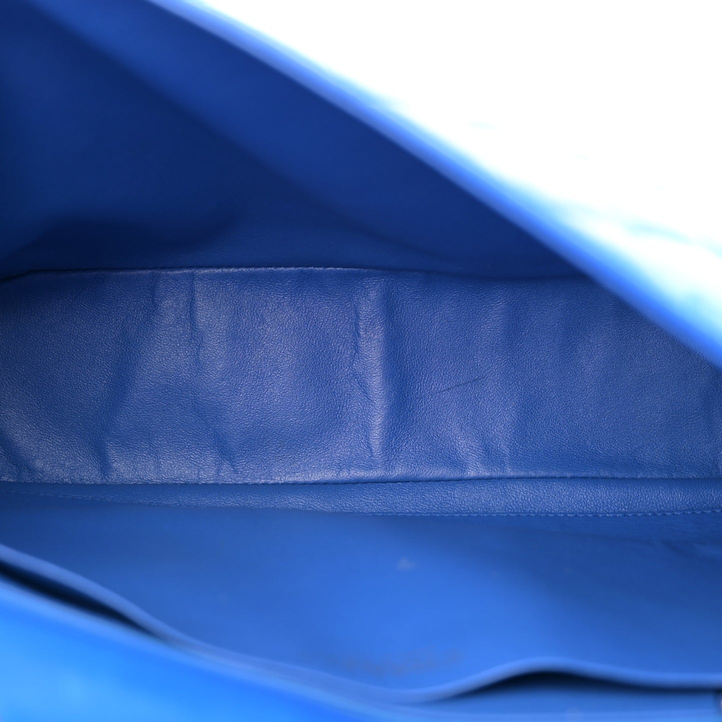 Lambskin Quilted Jumbo Single Flap Blue