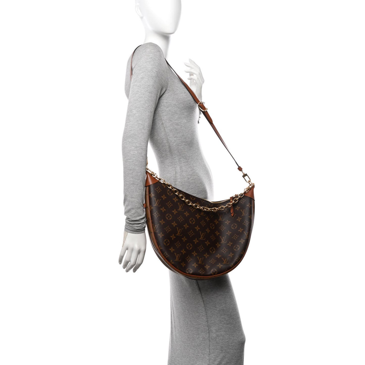 Reverse Monogram Loop Hobo