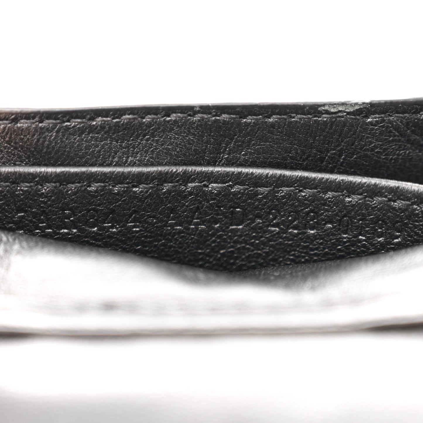 Nappa Matisse FF Embossed Nano Baguette Charm Black