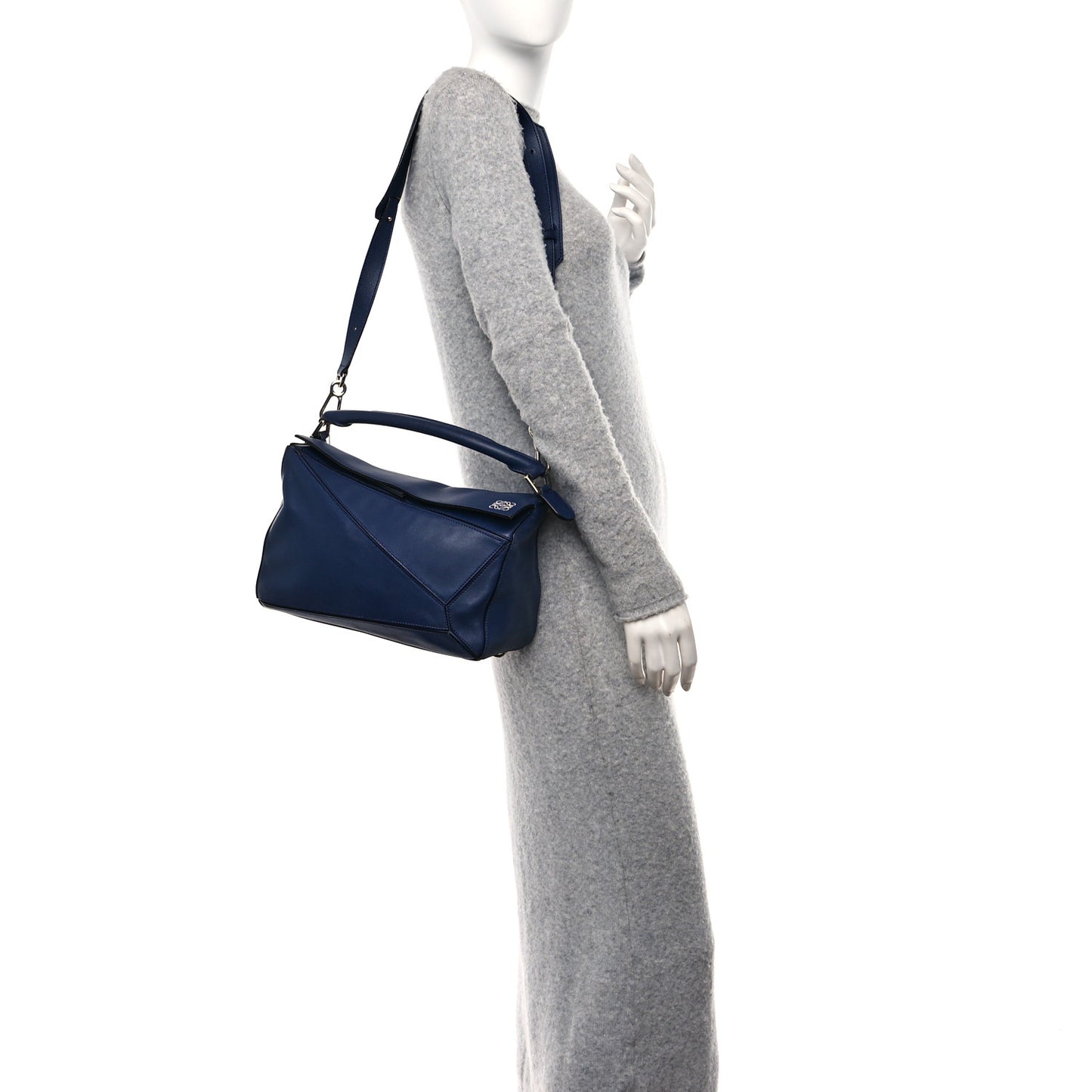 Calfskin Medium Puzzle Bag Marine