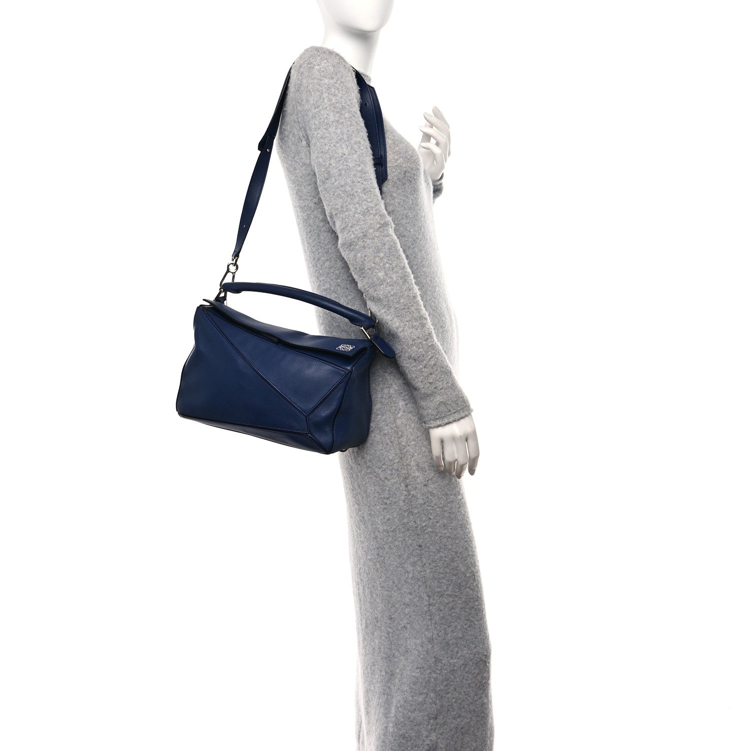 Loewe Calfskin Medium Puzzle Bag Marine 2 of 13