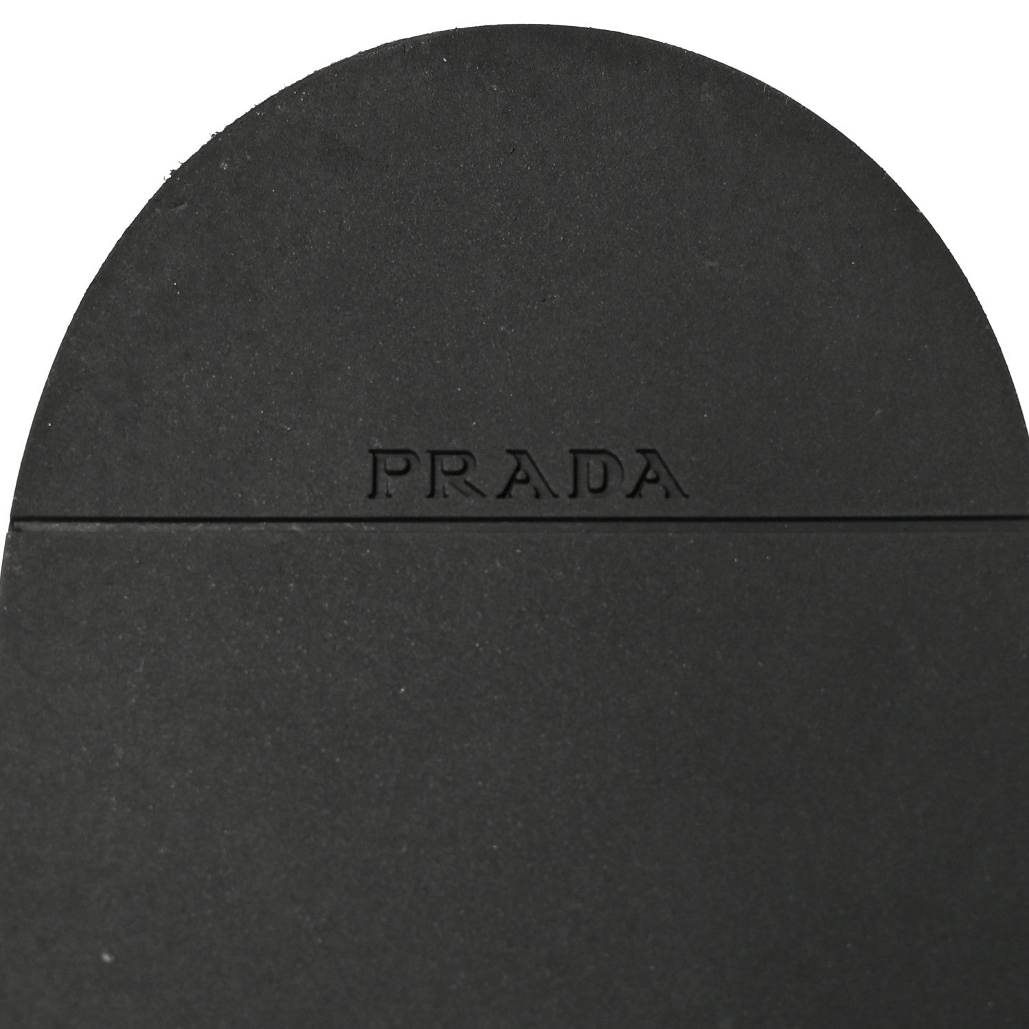 Prada Brushed Calfskin Metal Triangle Logo 20mm Loafers 36.5 Black 11 of 12