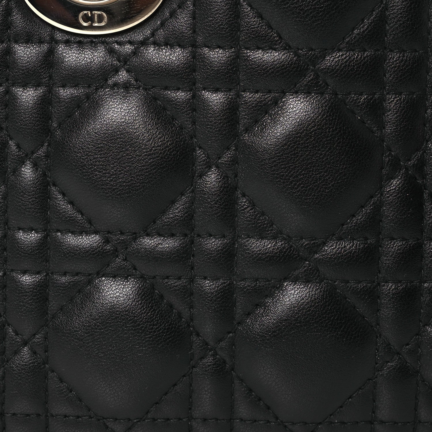 Christian Dior Lambskin Cannage Mini Lady Dior Black 8 of 17