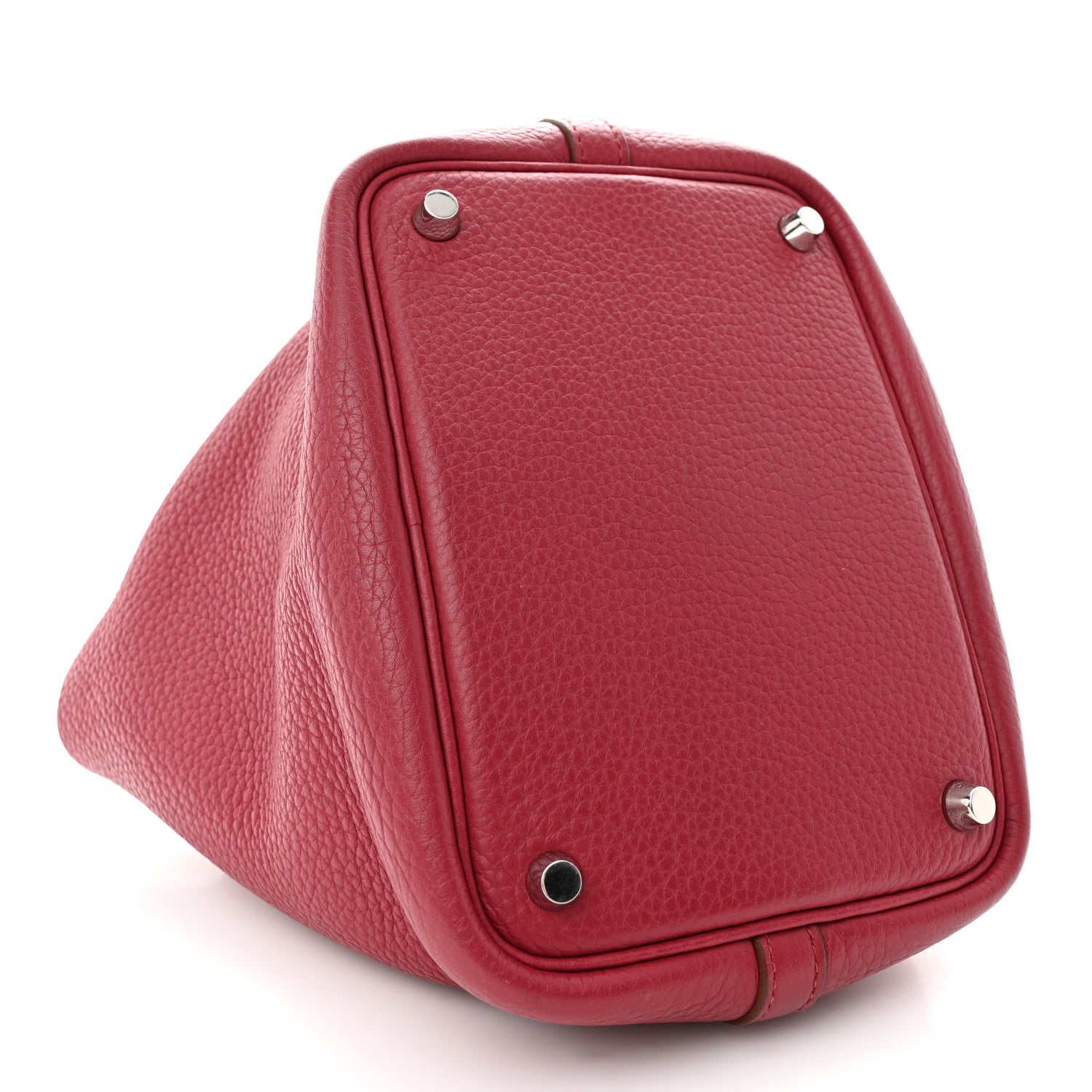 Hermes Taurillon Clemence Picotin Lock 18 PM Rubis 4 of 9