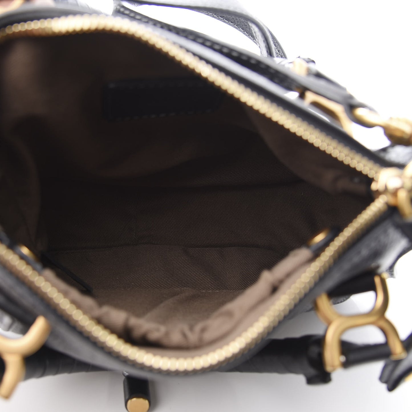 Calfskin Baby Marcie Satchel Black