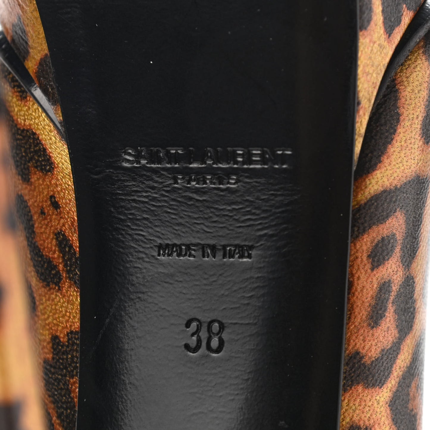 Leopard Lame Double Cat Janis 105 Pumps 38