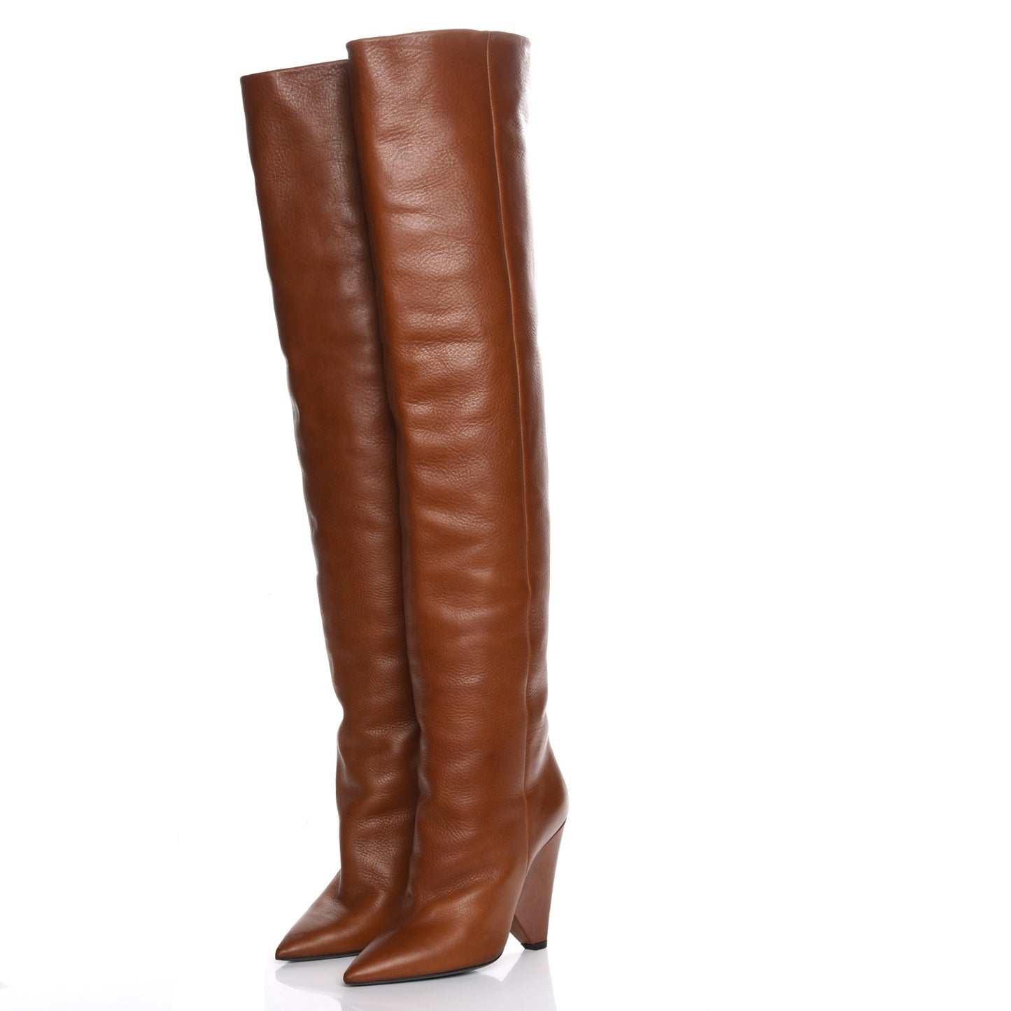 Calfskin Niki 85 Thigh High Boots 37.5 Brown