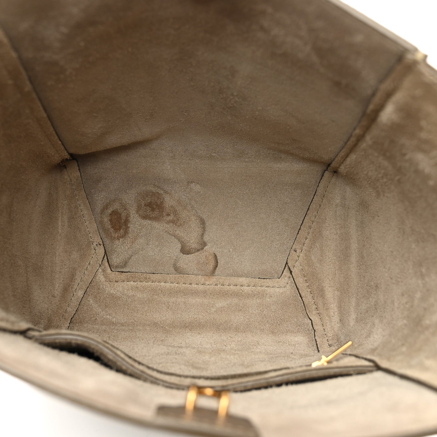 Soft Grained Calfskin Small Sangle Bucket Bag Taupe