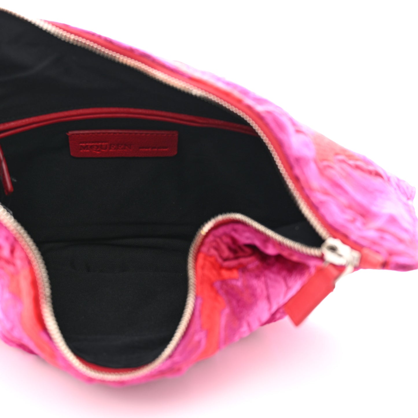 Silk Brocade De Manta Clutch Fuchsia Red