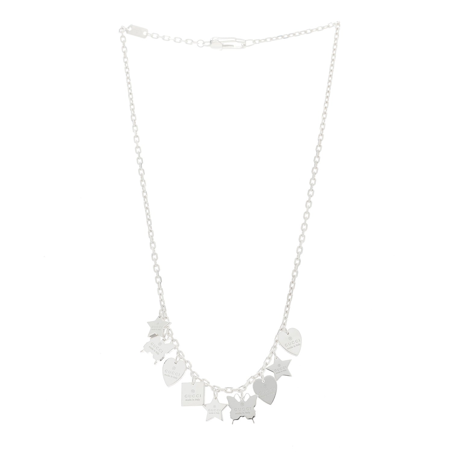 Gucci Sterling Silver Trademark Charm Necklace 2 of 5