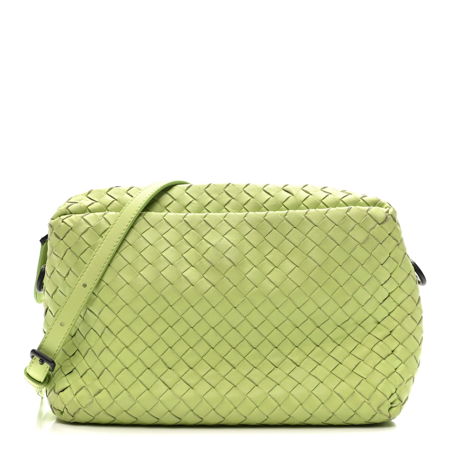 Bottega Veneta Nappa Intrecciato Small Camera Bag Acid Kiwi