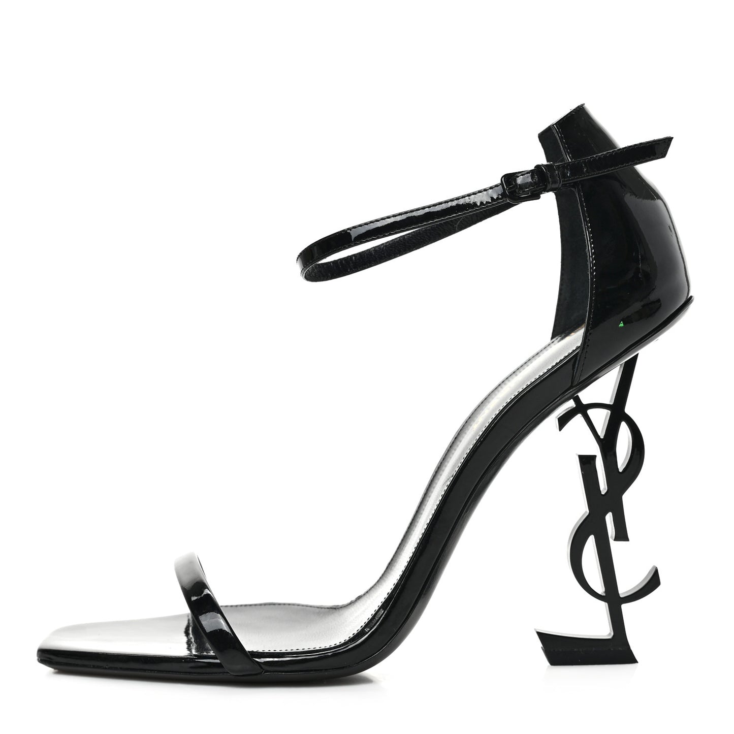 Patent Calfskin Opyum 110 Sandals 40.5 Black