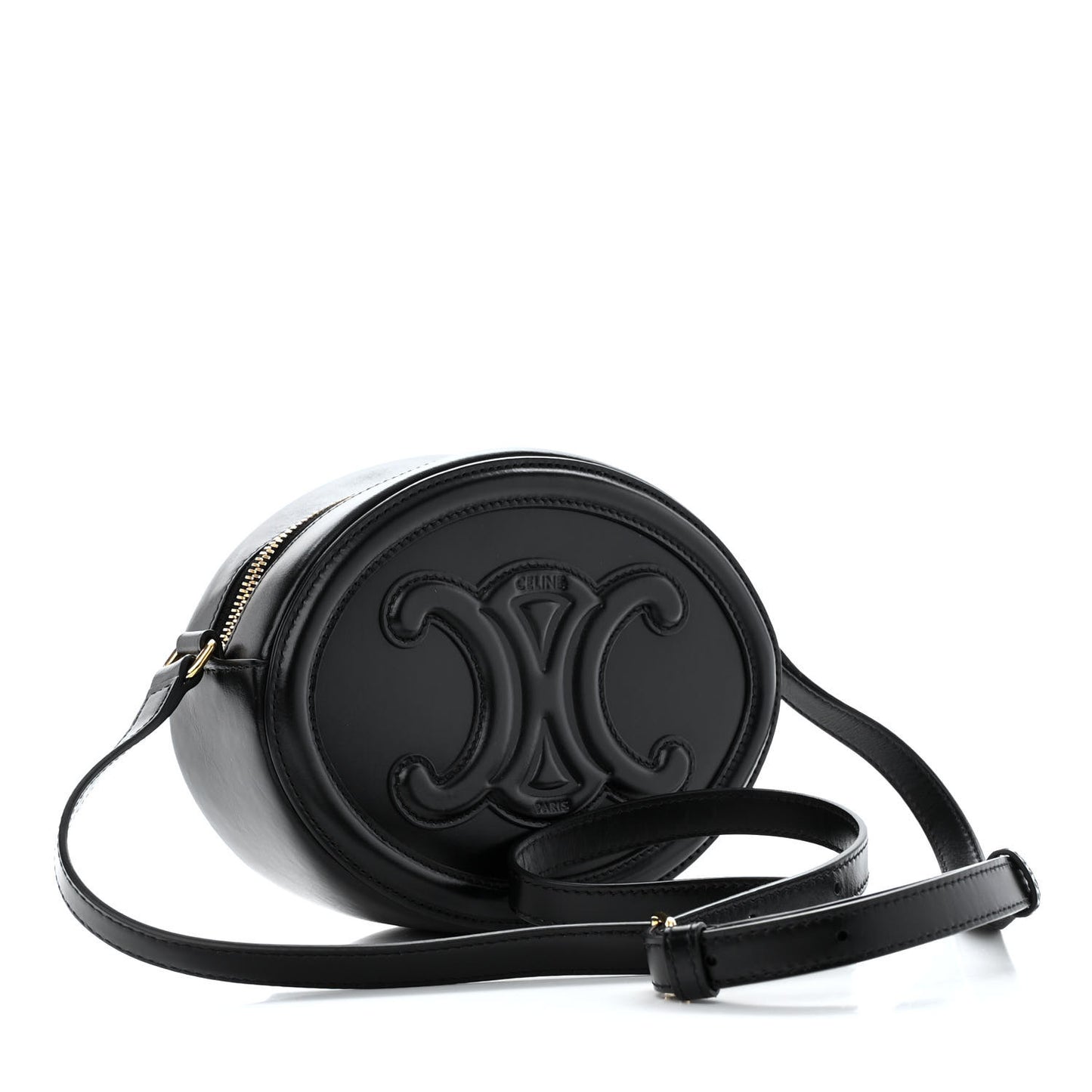 Smooth Calfskin Cuir Triomphe Oval Bag Black