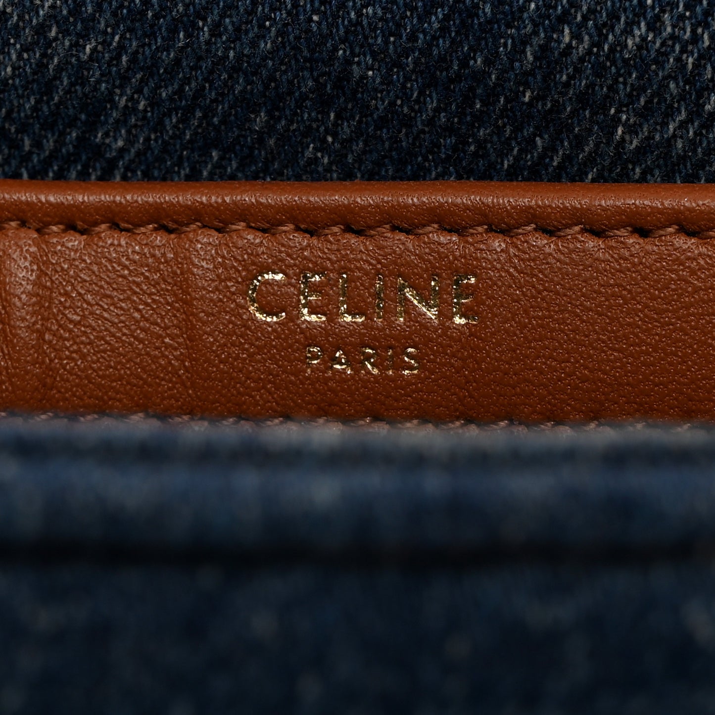 Denim Matelasse Chain Shoulder Bag Blue