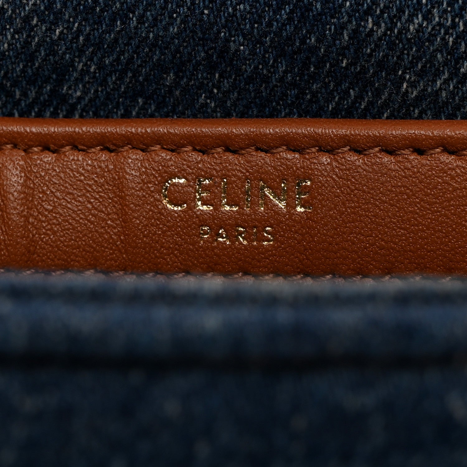 Celine Denim Matelasse Chain Shoulder Bag Blue 6 of 11