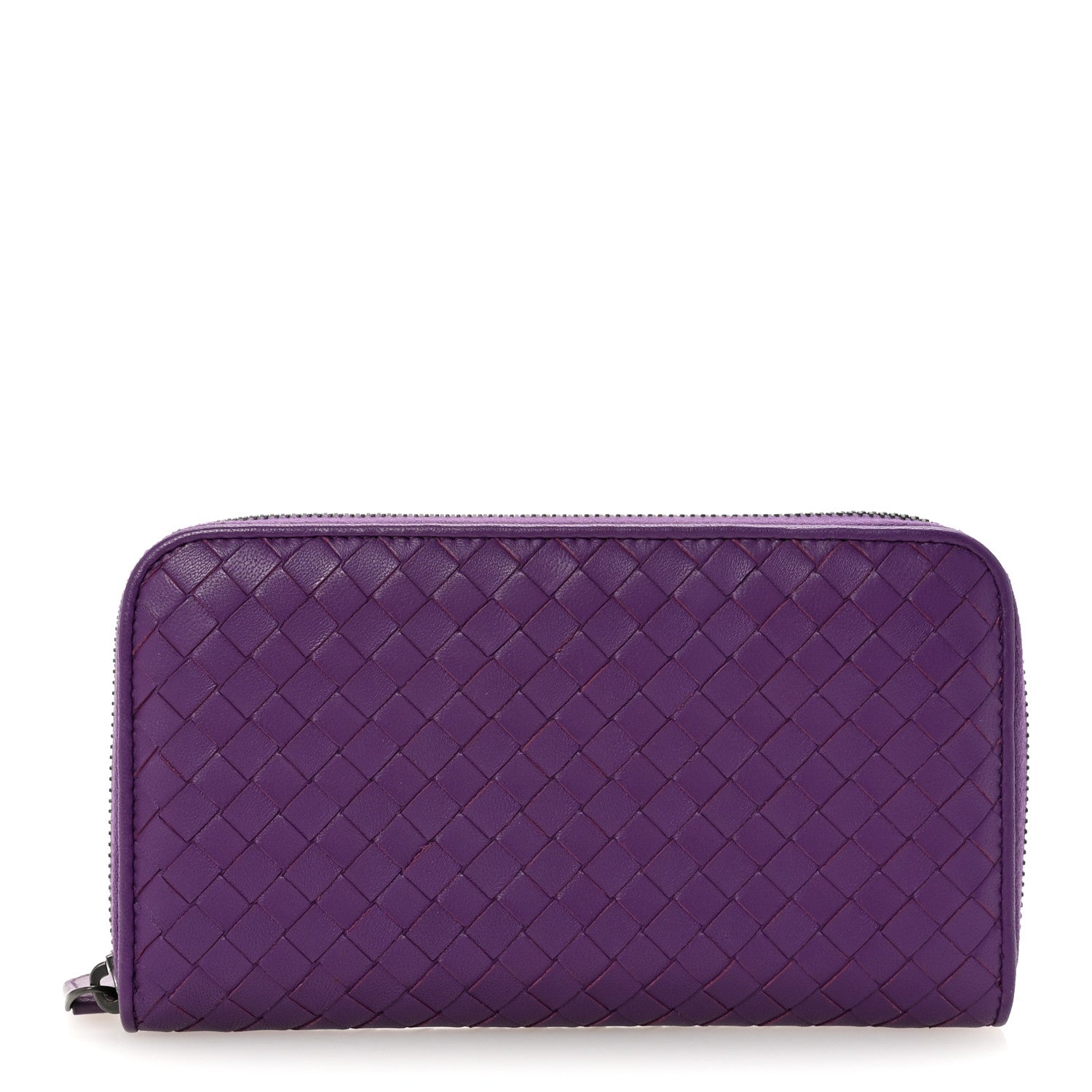Bottega Veneta Nappa Intrecciato Zip Around Wallet Byzantine