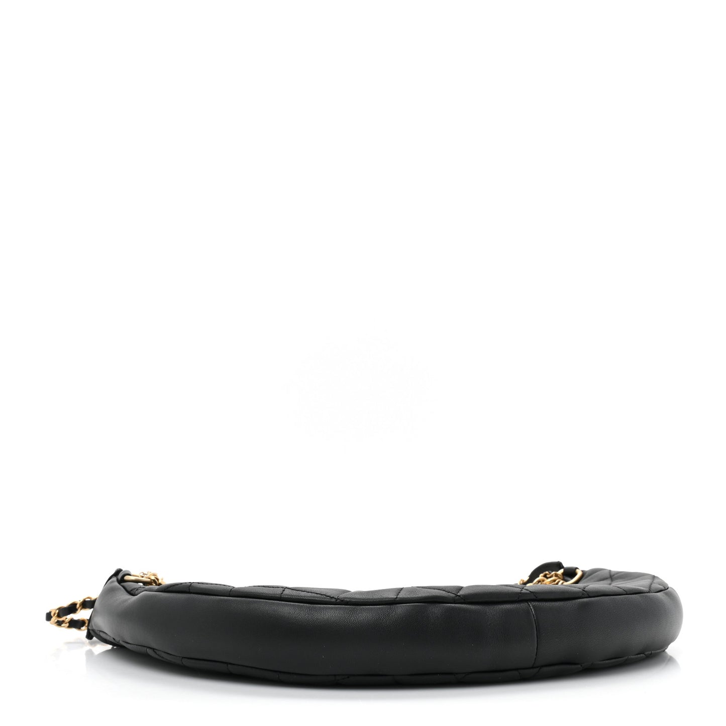 Lambskin Quilted All About Chains Hobo Black