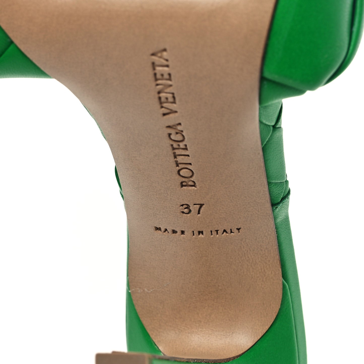 Nappa Maxi Intrecciato Lido 90mm Mule Sandals 37 Grass