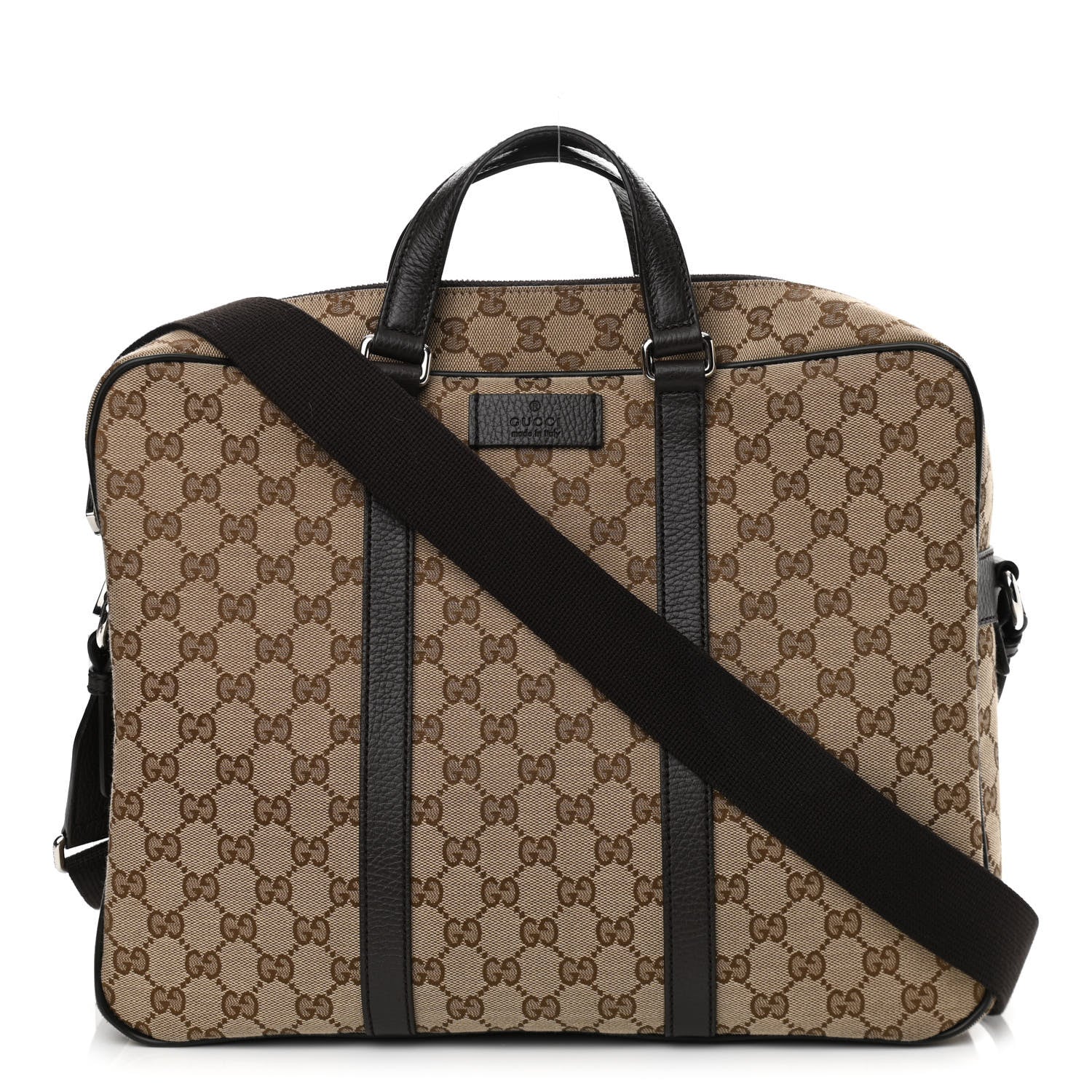 Gucci Monogram Briefcase Dark Brown 1 of 11