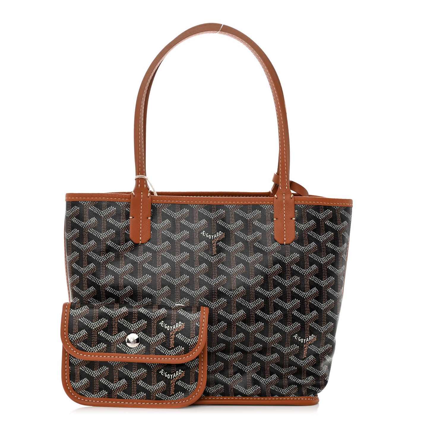 Goyardine Reversible Mini Anjou Black Gold