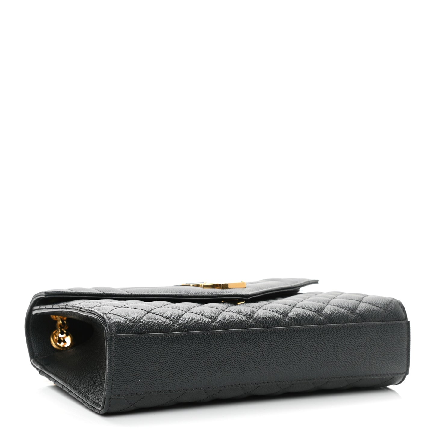 Grain De Poudre Textured Mixed Matelasse Triquilt Medium Monogram Satchel Dark Tea