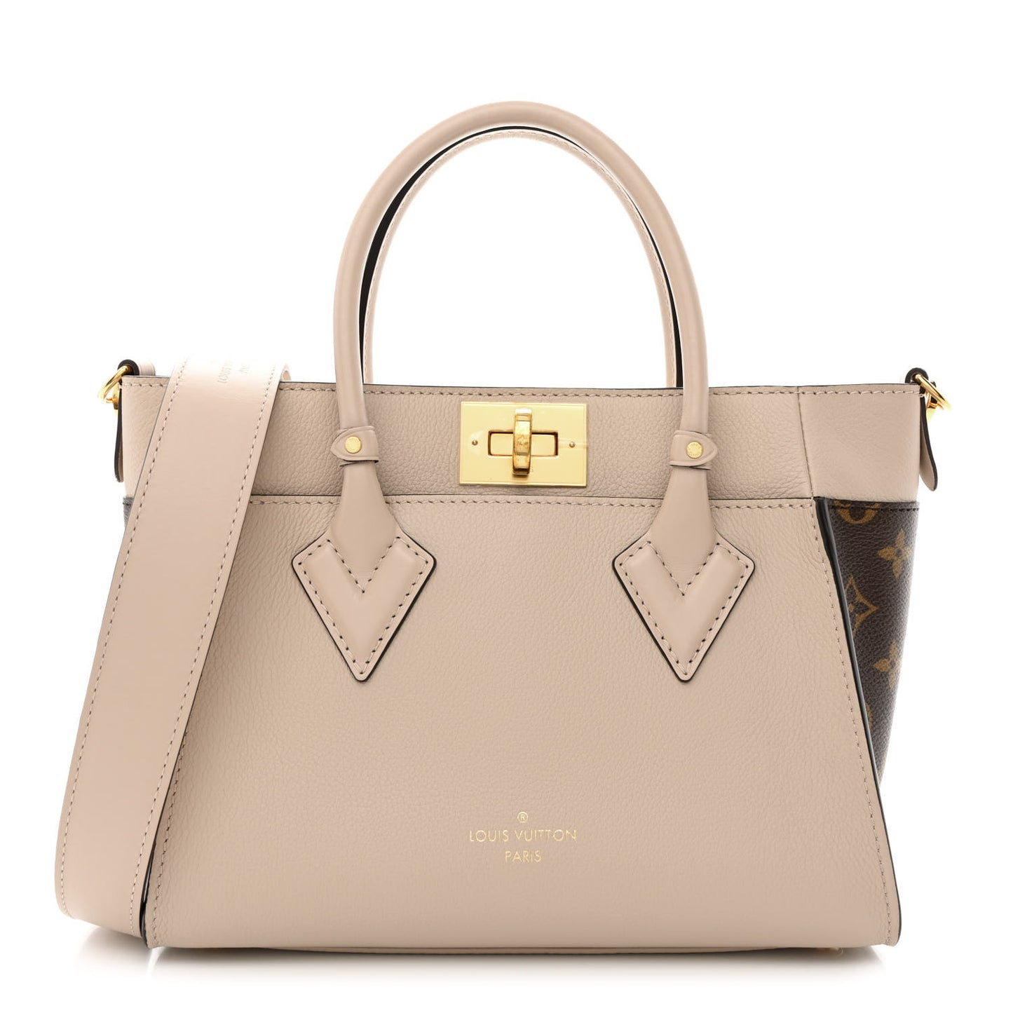 Calfskin Monogram On My Side PM Greige