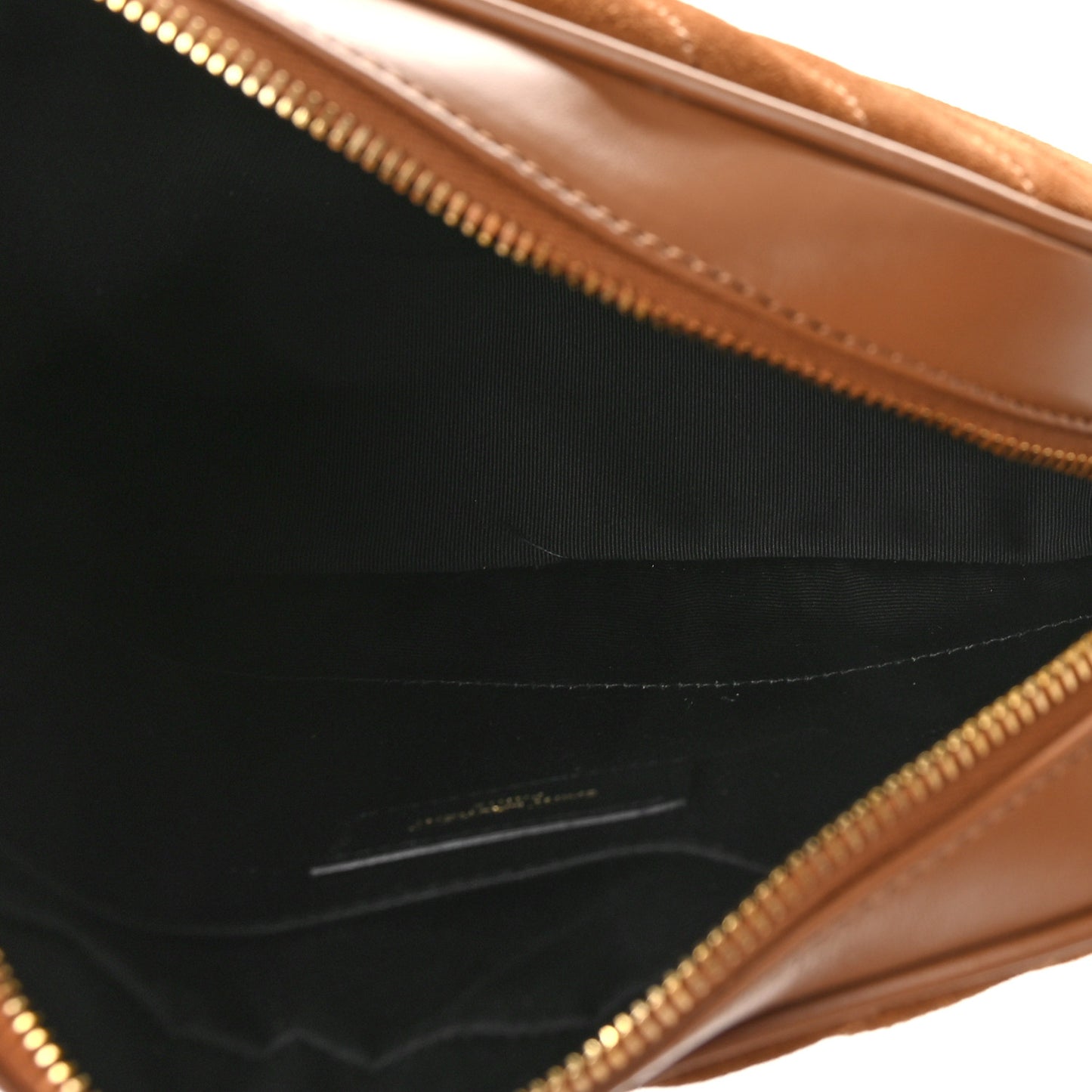 Suede Matelasse Monogram Lou Camera Bag Cinnamon