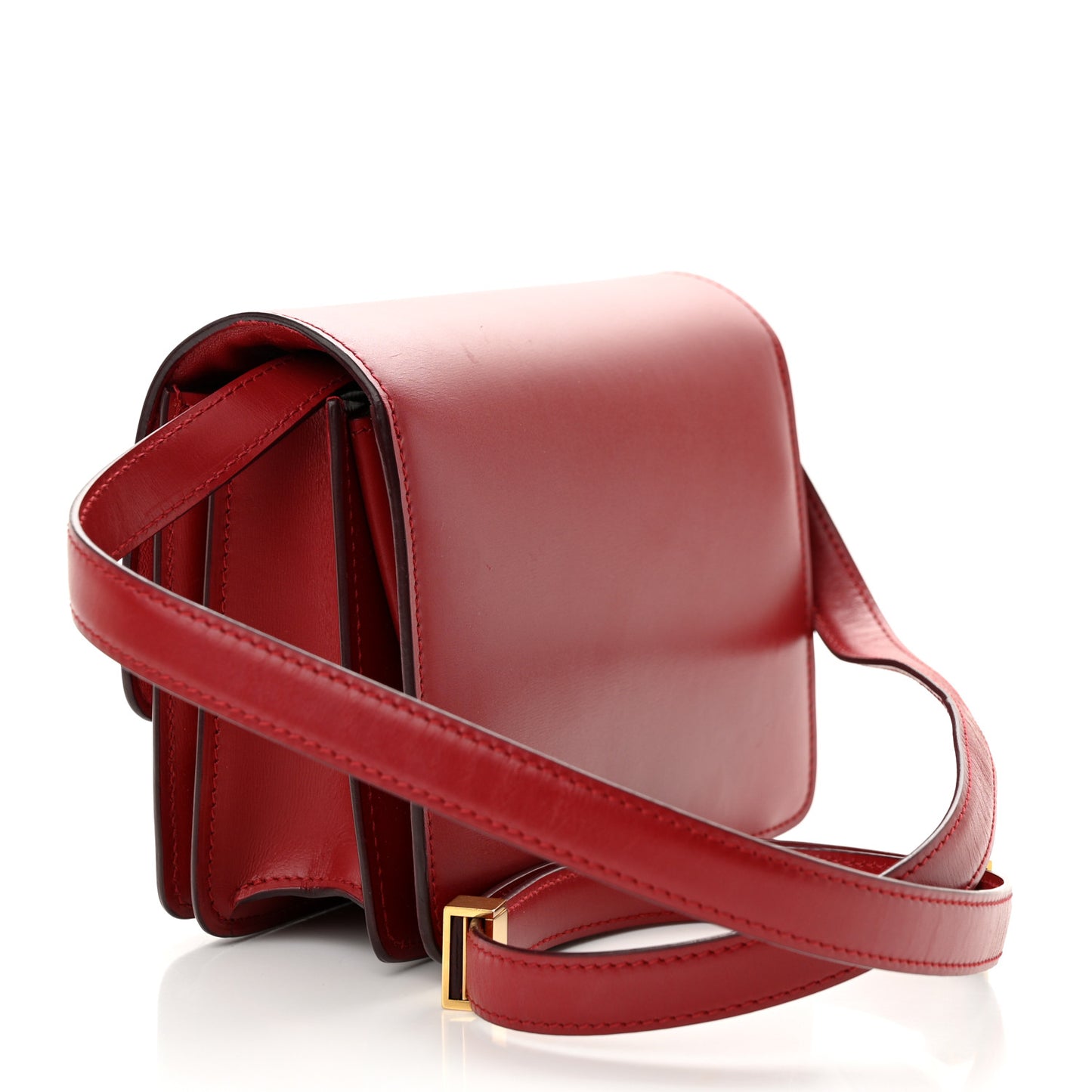 Box Calfskin Small Classic Box Flap Bag Red