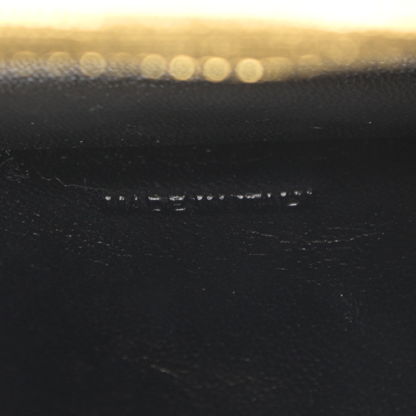 Calfskin Lizard Embossed Monogram Chain Mini Candy Crossbody Gold