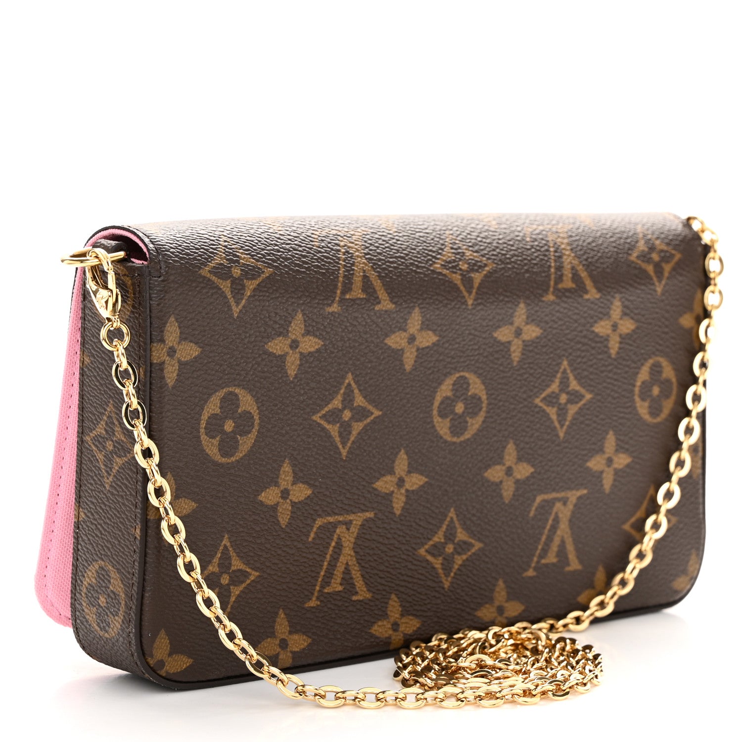 Louis Vuitton Monogram 2022 Christmas Animation Paris Pochette Felicie Chain Wallet Pink 4 of 10