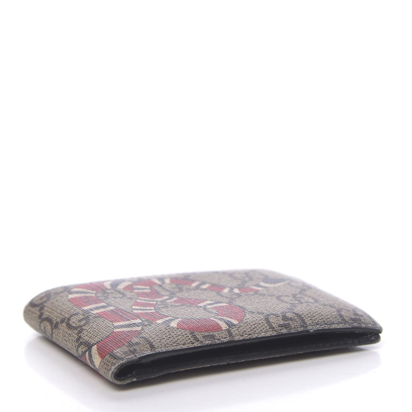 GG Supreme Monogram Kingsnake Bi-Fold Wallet Black